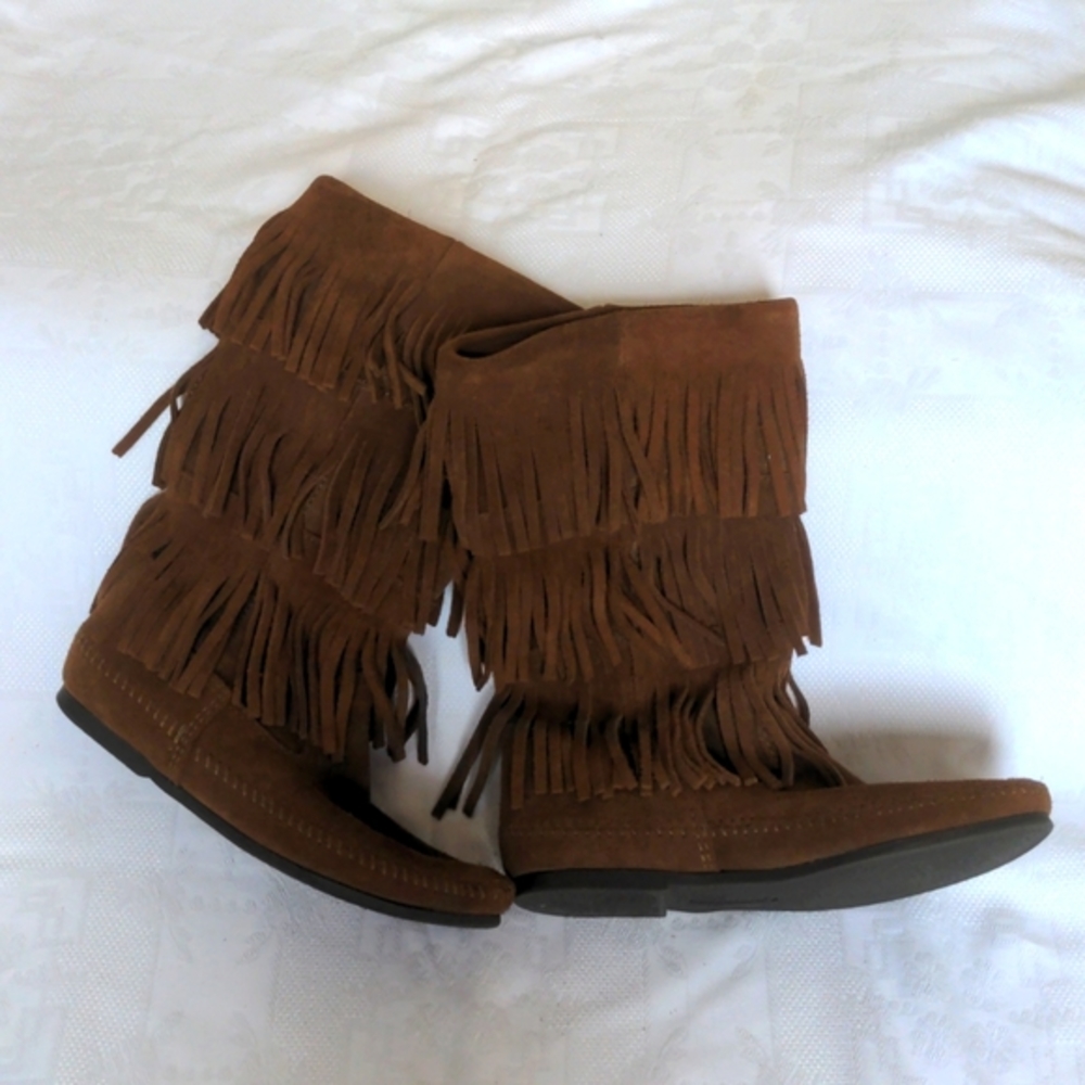 3 Layer Fringe Boots - Fall Style 🍂